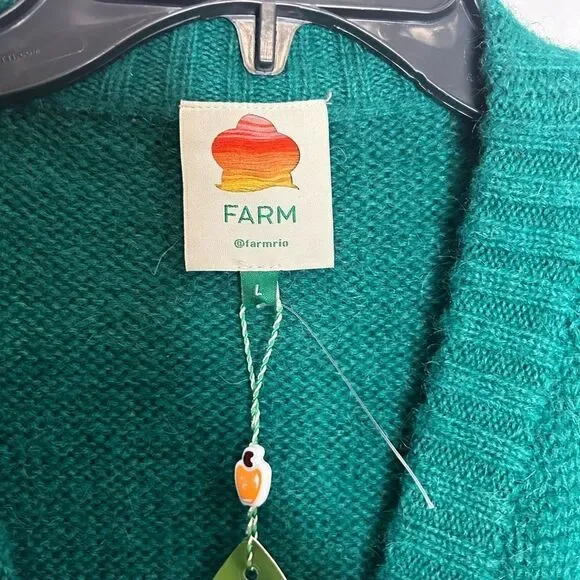 Farm Rio Emerald Bubble Knit Cardigan NWT - Picture 7 of 12